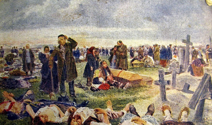 «После Ходынки. Ваганьковское кладбище.» (1901).