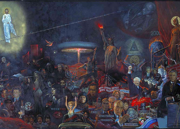 Фрагмент полотна «Мистерия XX века». Автор: И.С.Глазунов.