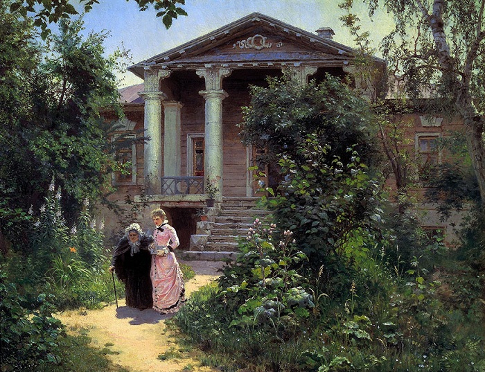 Бабушкин сад. (1879). Автор: Василий Поленов