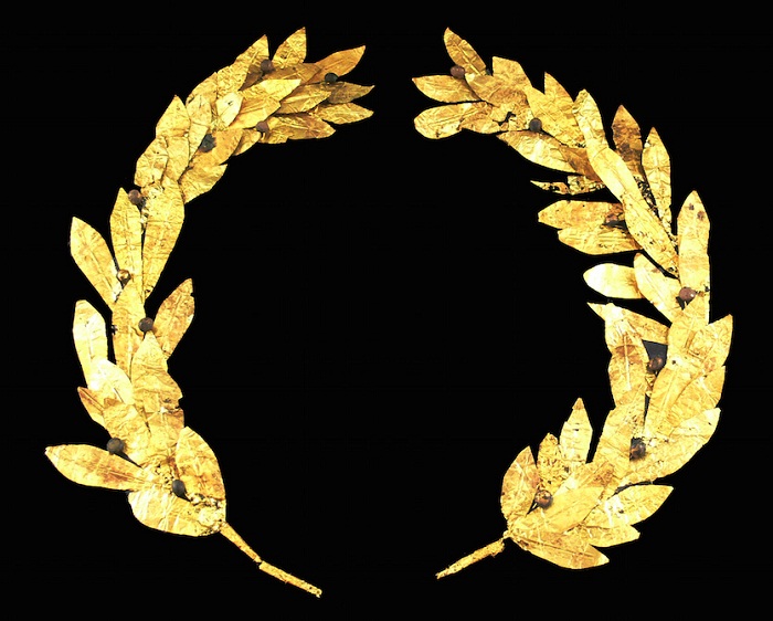 Древнегреческий золотой лавровый венок. Кипр. IV-III вв. до Р.Х
