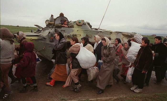 Русские беженцы из Чечни. /Фото: ya-russ.ru