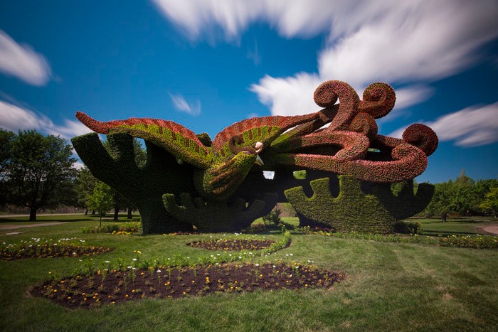 Зеленые садово-парковые скульптуры на выставке Mosaicultures Internationales Montreal 2013