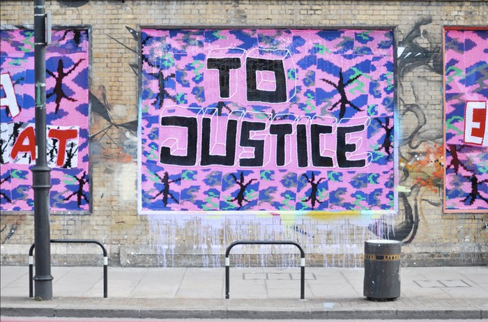 Injustice - в'язані графіті проти рабства