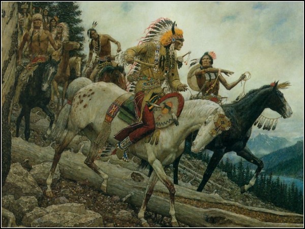 Искусство америки - культура индейцев: всадники