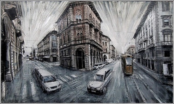 Серый город на картинах Эмилио Валерио Д’Оспины