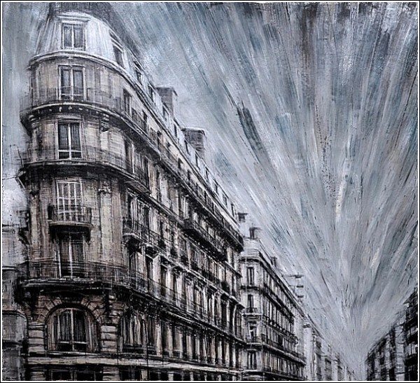 Серый город на картинах Эмилио Валерио Д’Оспины: дороги и здания