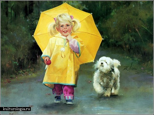 Счастливое и беззаботное детство на картинах Дональда Золана (Donald Zolan)