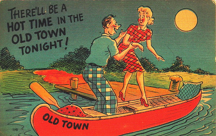 Шуточный рекламный постер от компании Old Town Canoes