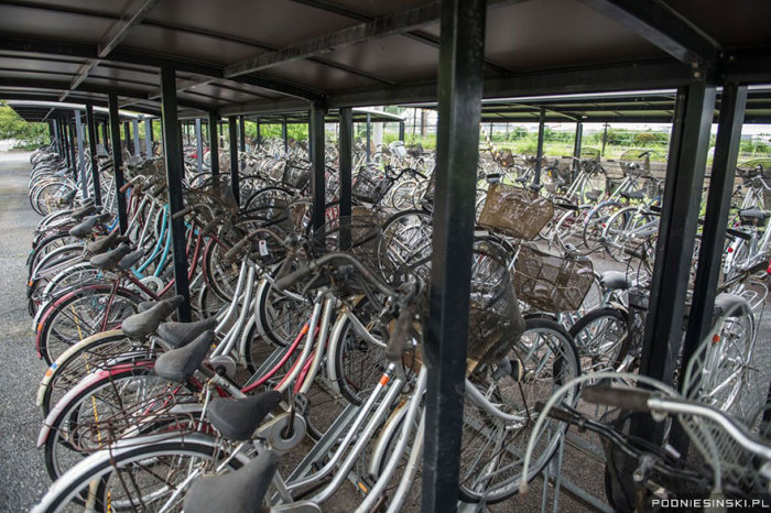 Эти велосипеды были оставлены местными жителями, бежавшими от катастрофы.