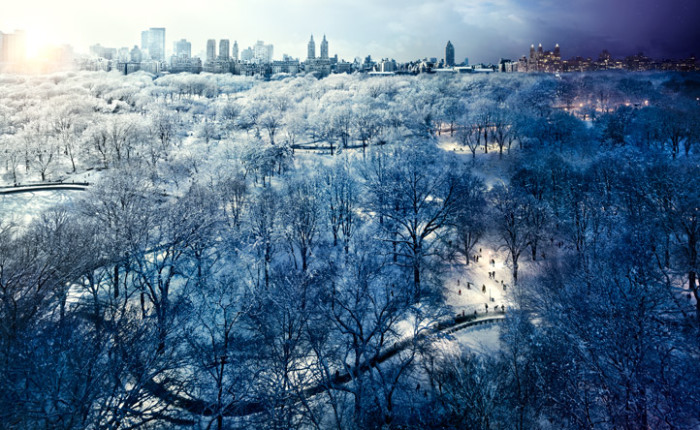 Центральный парк, Нью-Йорк. Автор работ: Стефан Вилкс (Stephen Wilkes).