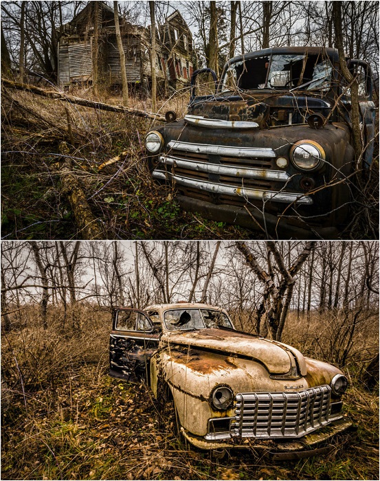 Кладбище старинных автомобилей.