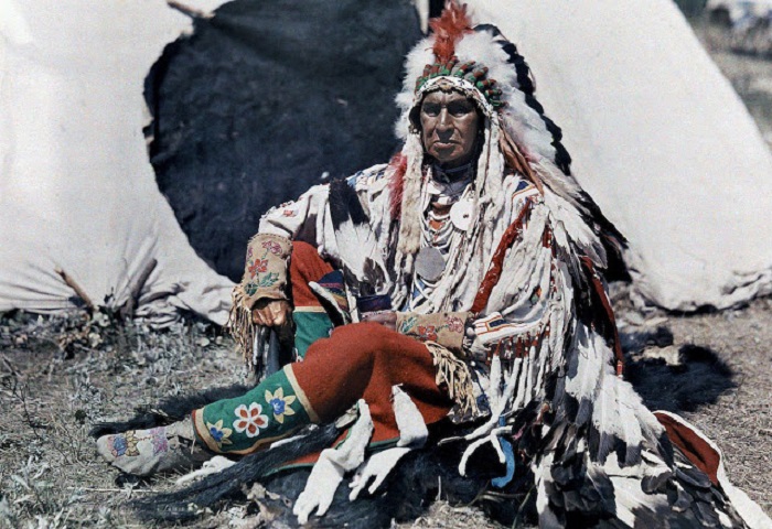 Индейская резервация, Монтана, фотограф Эдвин Wisherd, 1927 год.