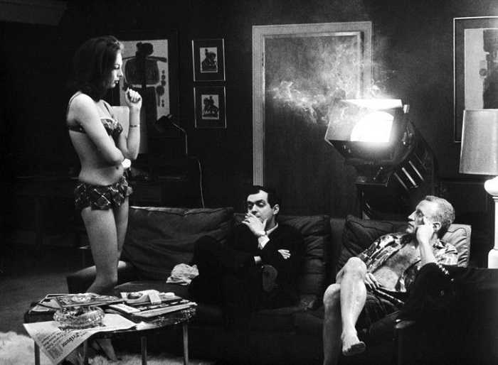 Стэнли Кубрик и актерский состав киноленты «Доктор Стрейнджлав», 1963 год.