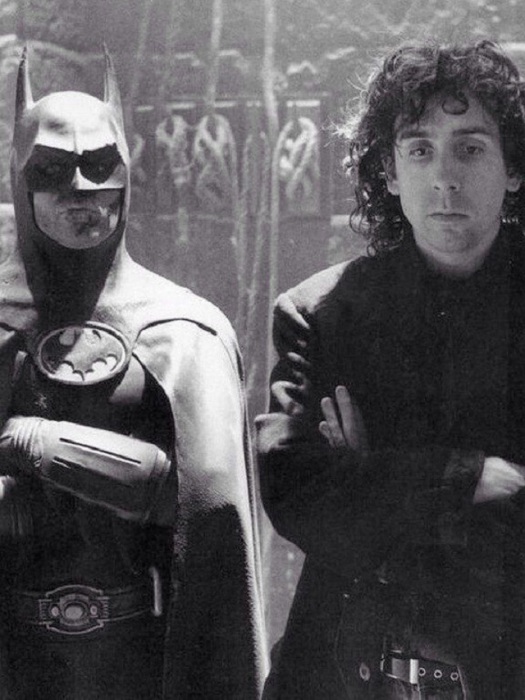 Актёры во время съемок картины «Бэтмен», 1989 год.