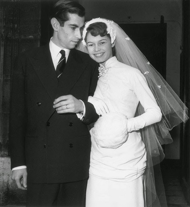 Свадьба Французской певицы и французского актёра, 1952 год.