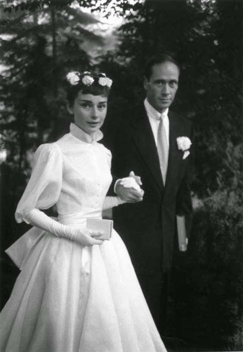 Свадьба британской актрисы и американского актёра, 1954 год.