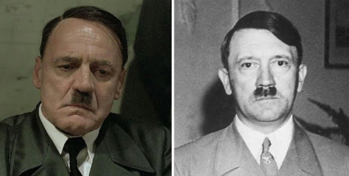 Бруно Ганц в роли Адольфа Гитлера, «Бункер».