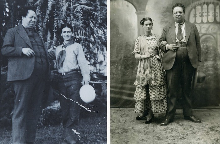 Фрида Кало и ее муж, Диего Ривера