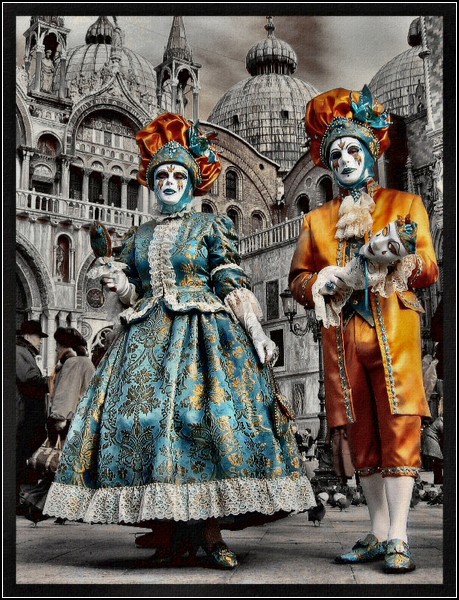 Маски на карнавале в Венеции